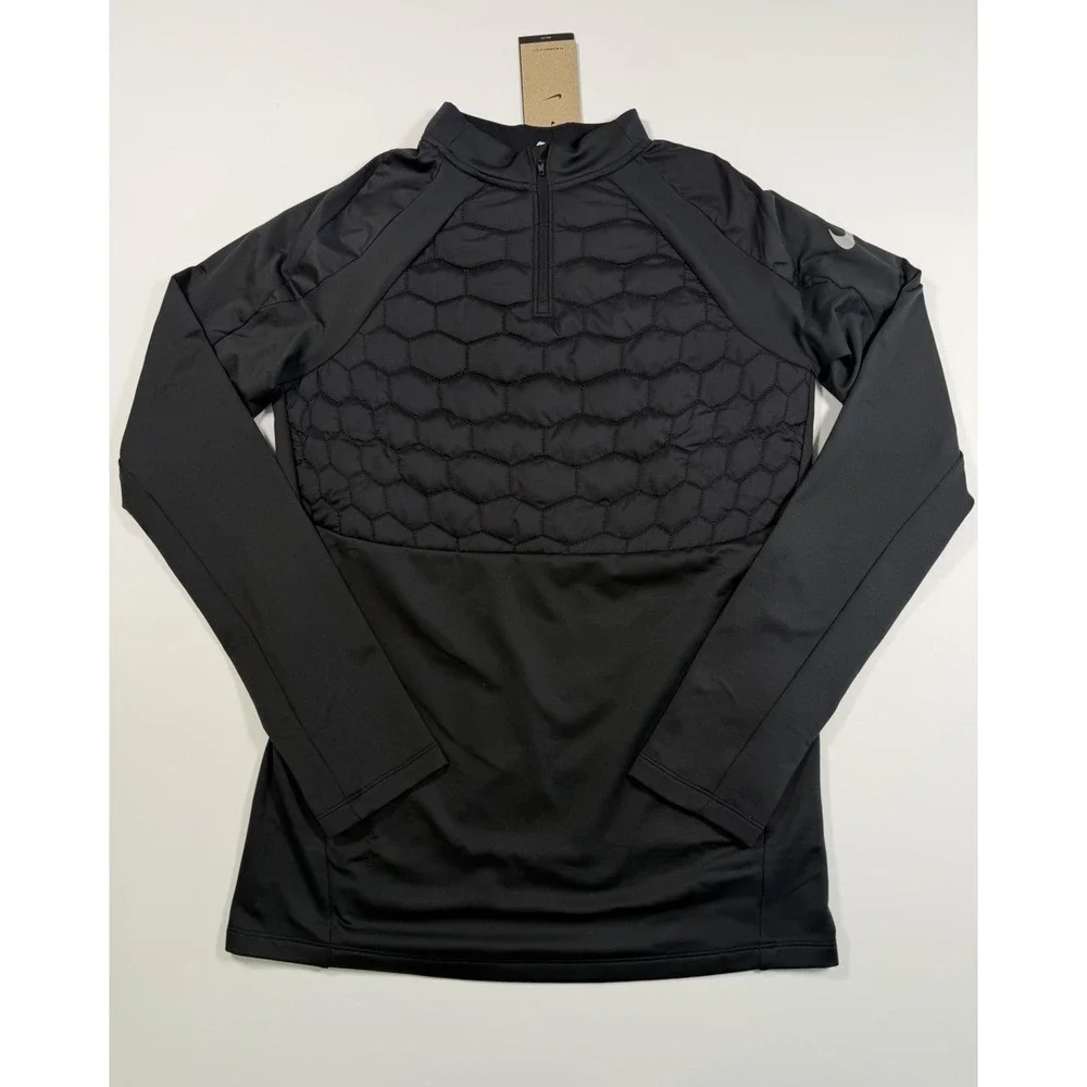 Nike Strike Therma-FIT Soccer Drill Top Black Men's Small FZ0566-010 NWT